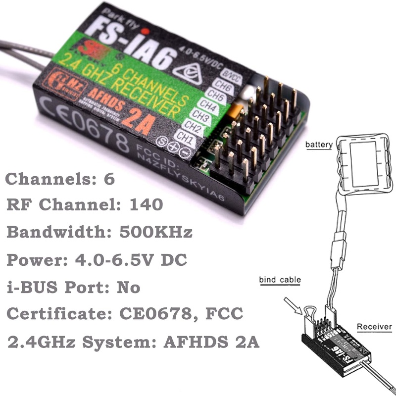 جهاز استقبال Flysky FS-IA6 6CH - مراجعة Drone Antenna وسعره