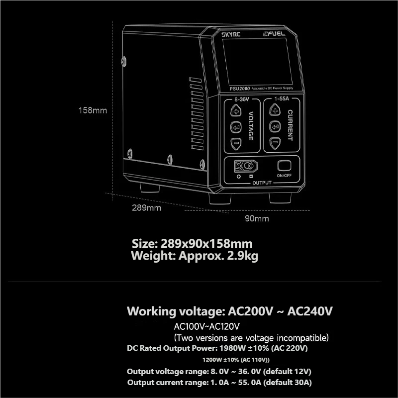 مصدر طاقة SKYRC PSU2000 بقدرة  - مراجعة Drone Charger وسعره
