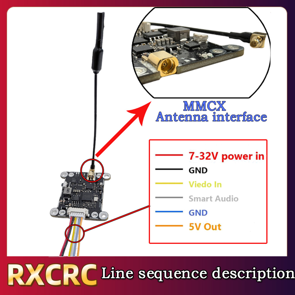 RXCRC 5.8G وحدة 48CH 1.6W VTX  - مراجعة Drone Frame وسعره