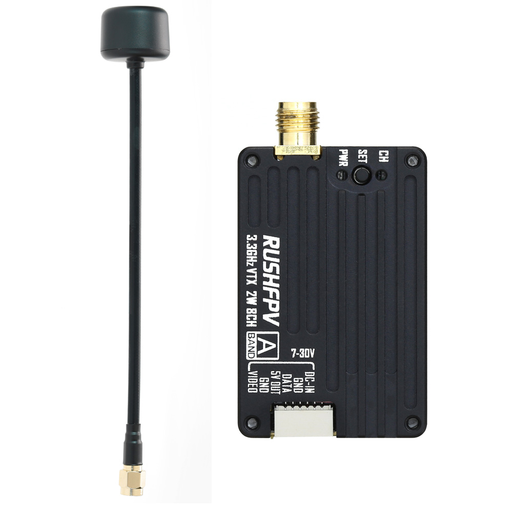جهاز إرسال RUSHFPV 3.3G 2W VTX - مراجعة Drone Antenna وسعره