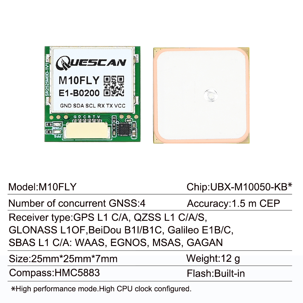 Quescan 25 مللي متر * 25 مللي  - مراجعة Drone Gps Module وسعره