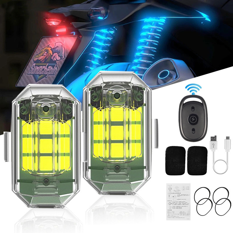 1/2/4 قطعة أضواء تحذير لاسلكية - مراجعة Drone Led Light وسعره